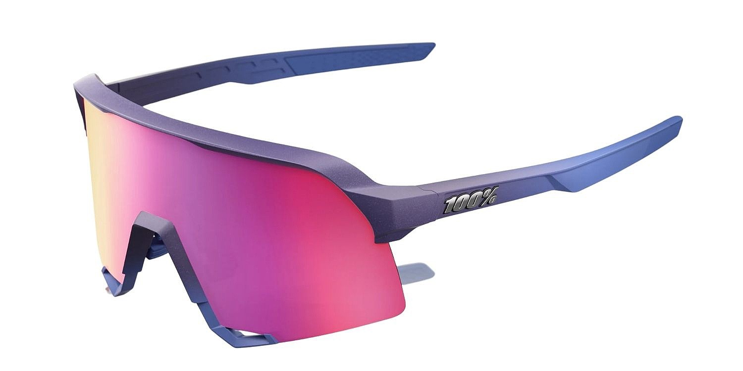 Brille 100% S3 - Satin Storm Metallic/Purple Mirror