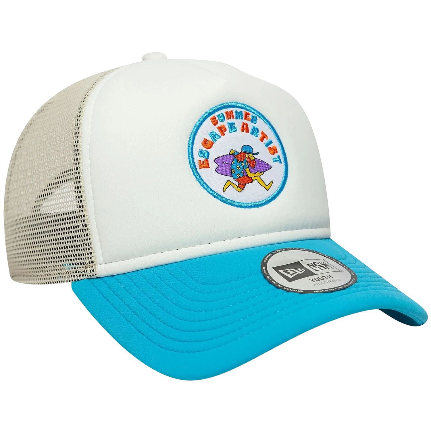 casquette New Era 9FO AF Patch Trucker Branded Youth - Dosciento Blue - unisex junior