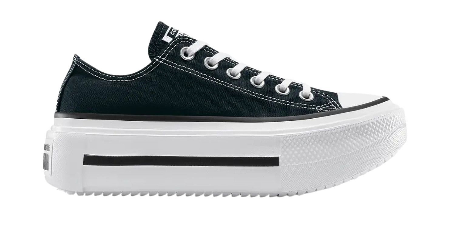 chaussures Converse Chuck Taylor All Star Lift Double Stack OX - A15490/Black/White/Black