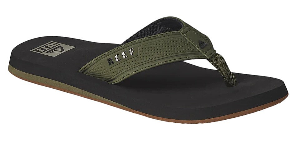 șlapi Reef The Layback - Black/Olive - men´s
