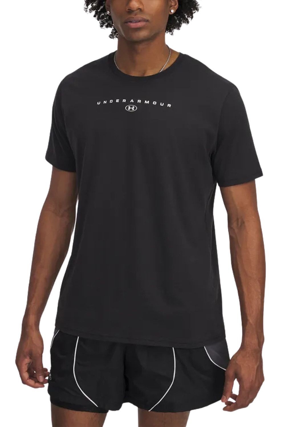 camisa Under Armour Stacked Logo - Black/White - men´s