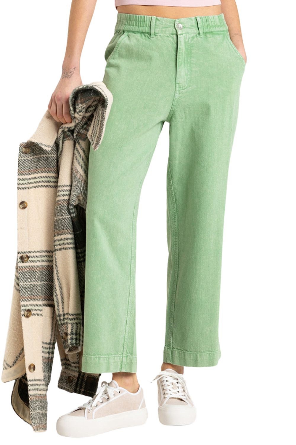 nohavice Roxy Break My Soul - GHZ0/Basil - women´s