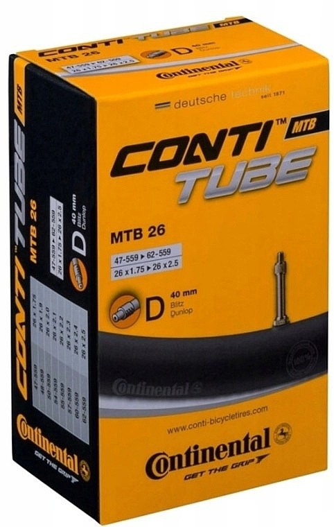 Schlauch Continental MTB 26"x1.75"-2.5" DV 40mm - 0181621/Black