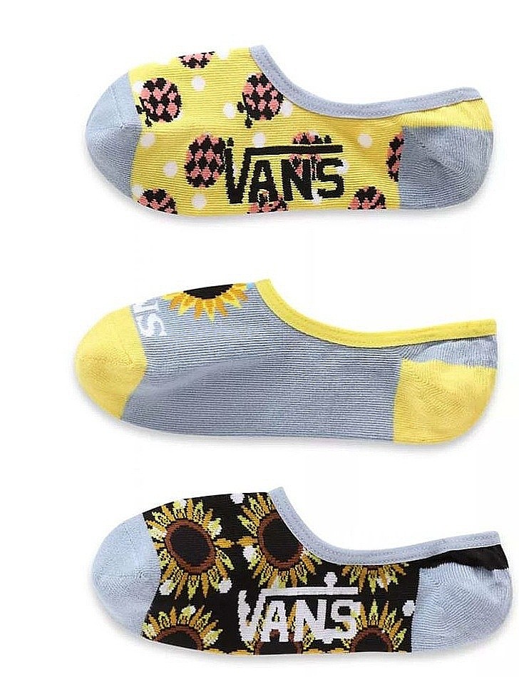 Socken Vans Sunflower Mix Canoodle 3 Pack - Black/Ashley Blue - girl´s