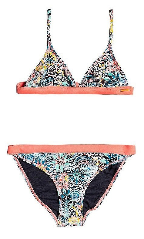 Badeanzug Roxy Marine Bloom Tri Bra Set - MCG6/Powder Puff Flower Party Girl - girl´s