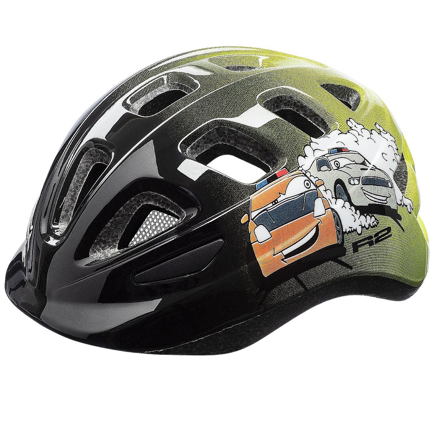 шлем R2 Bunny - ATH28J/Glossy Neon Yellow/Black - kid´s