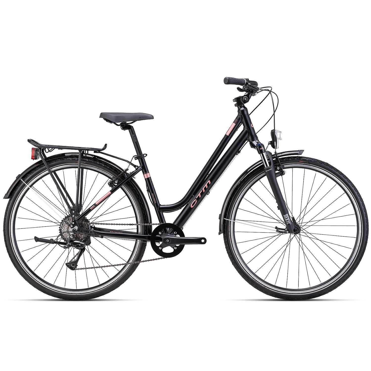 велосипед CTM Amber 28" - Matte Black/Old Pink - women´s