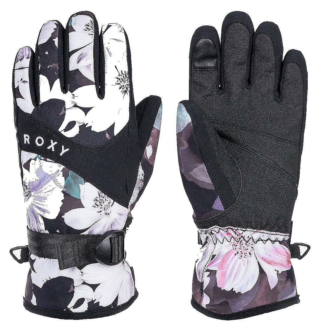 перчатки Roxy Jetty - KVJ1/True Black Blurry Flower - girl´s