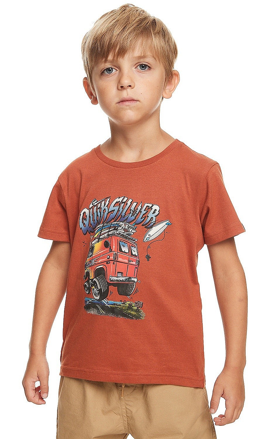 T-shirt Quiksilver Beach Vannin - CNS0/Baked Clay - kid´s