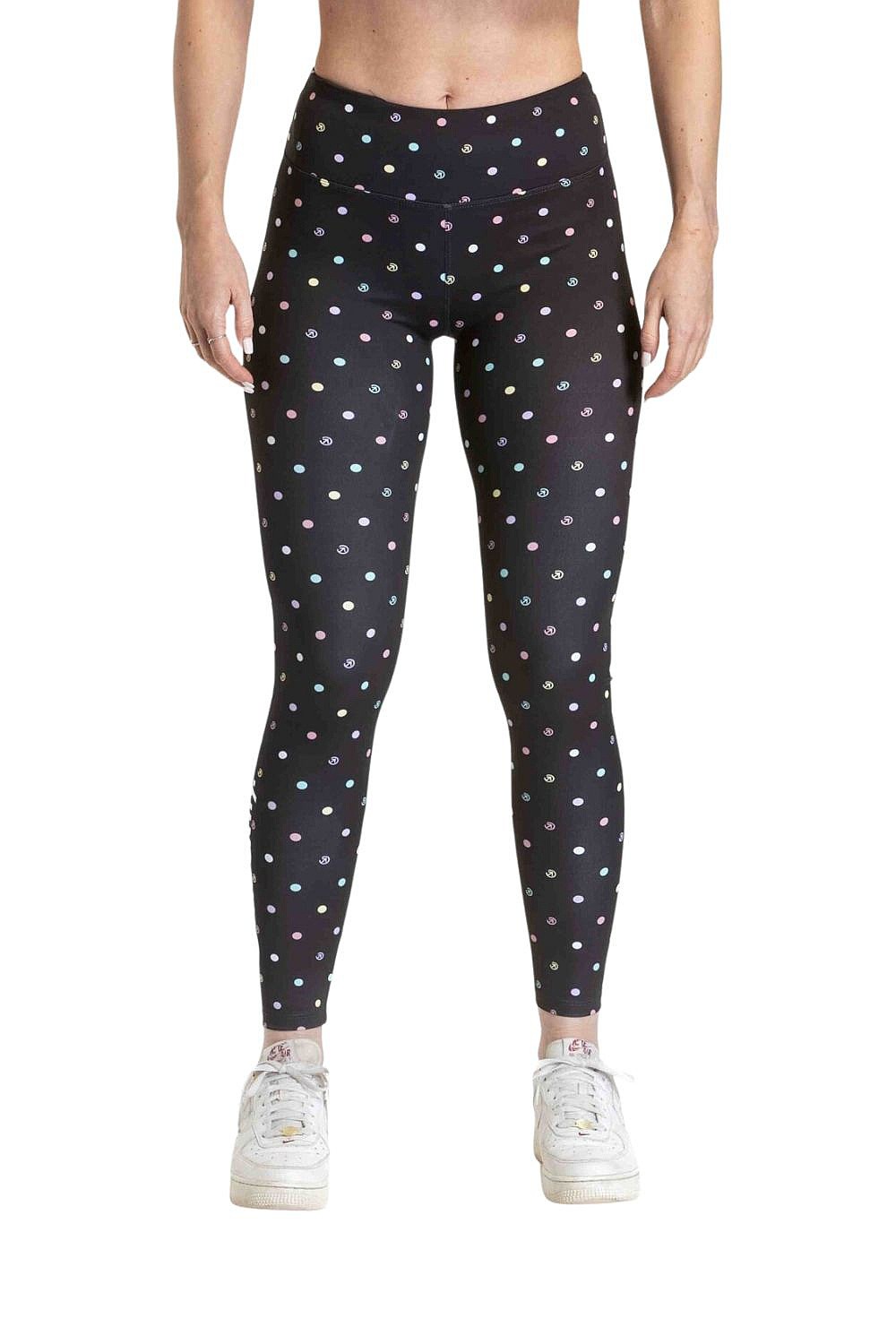 legginsy Meatfly Arabel - Black/Color Dots