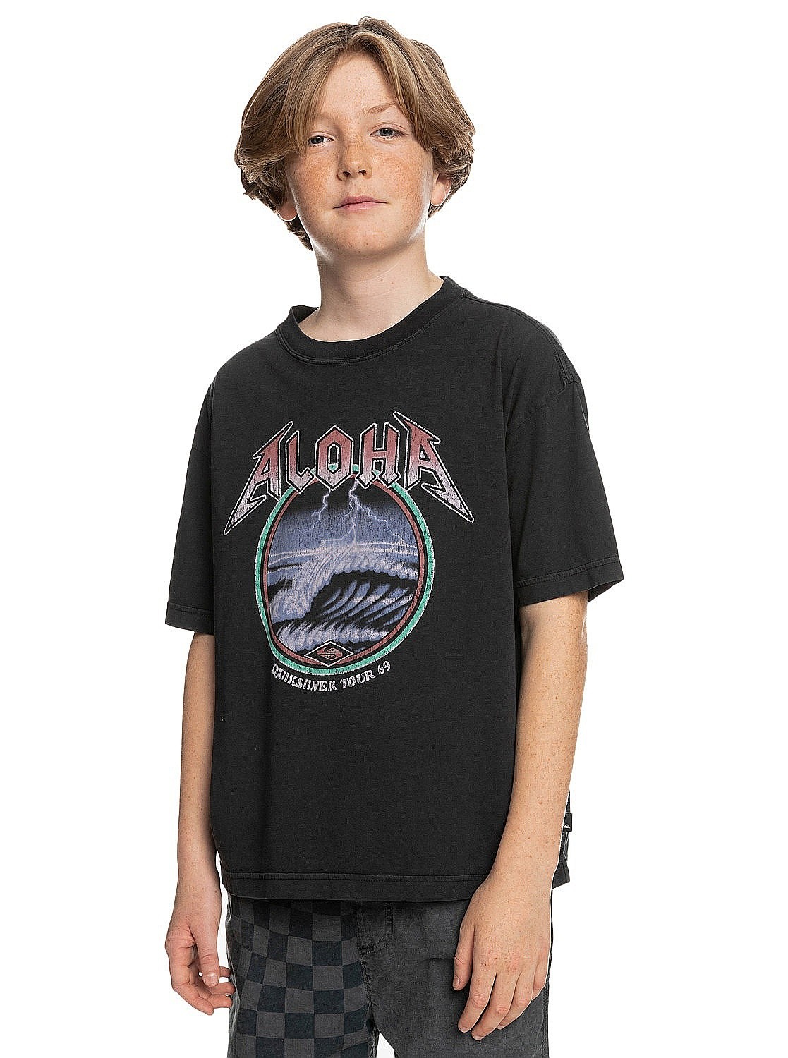 tričko Quiksilver Rock Waves - KVJ0/Black