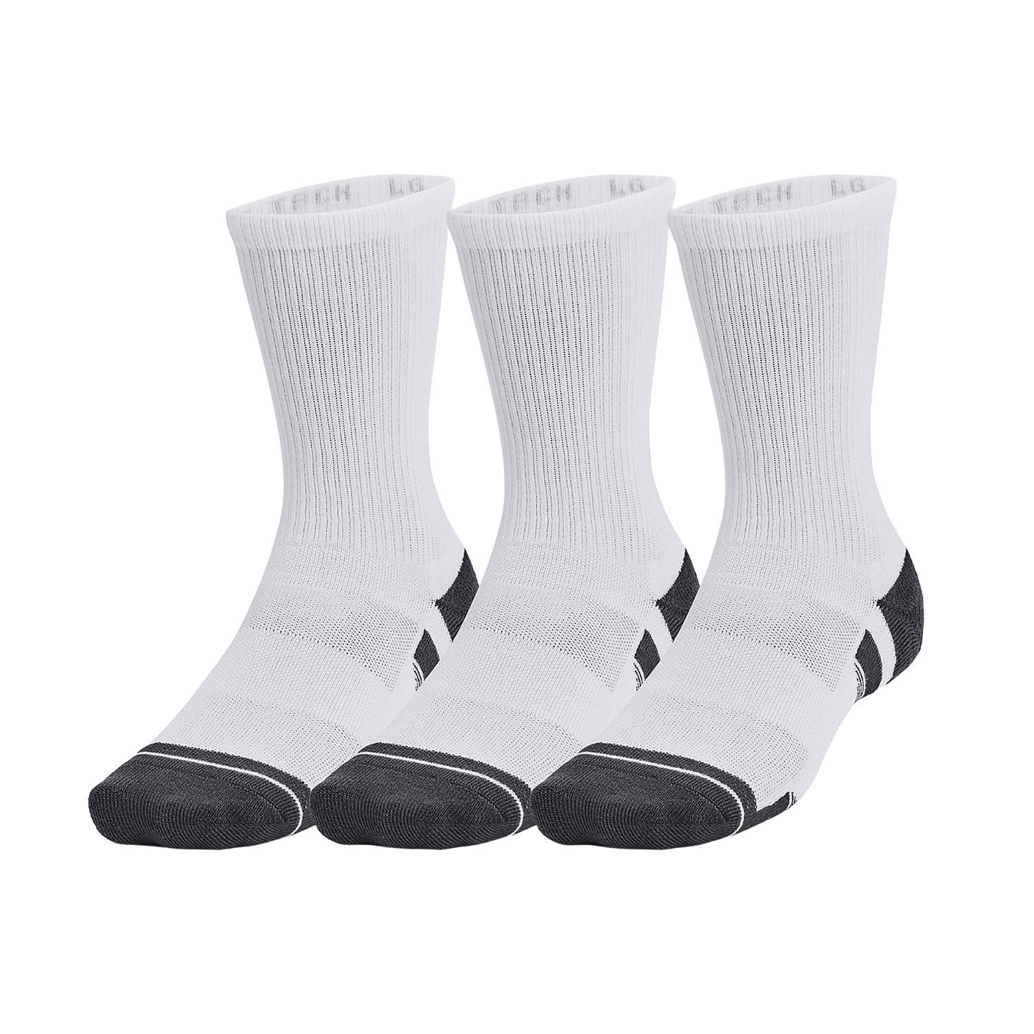 sokken Under Armour Performance Tech Crew 3 Pack - White/Jet Gray