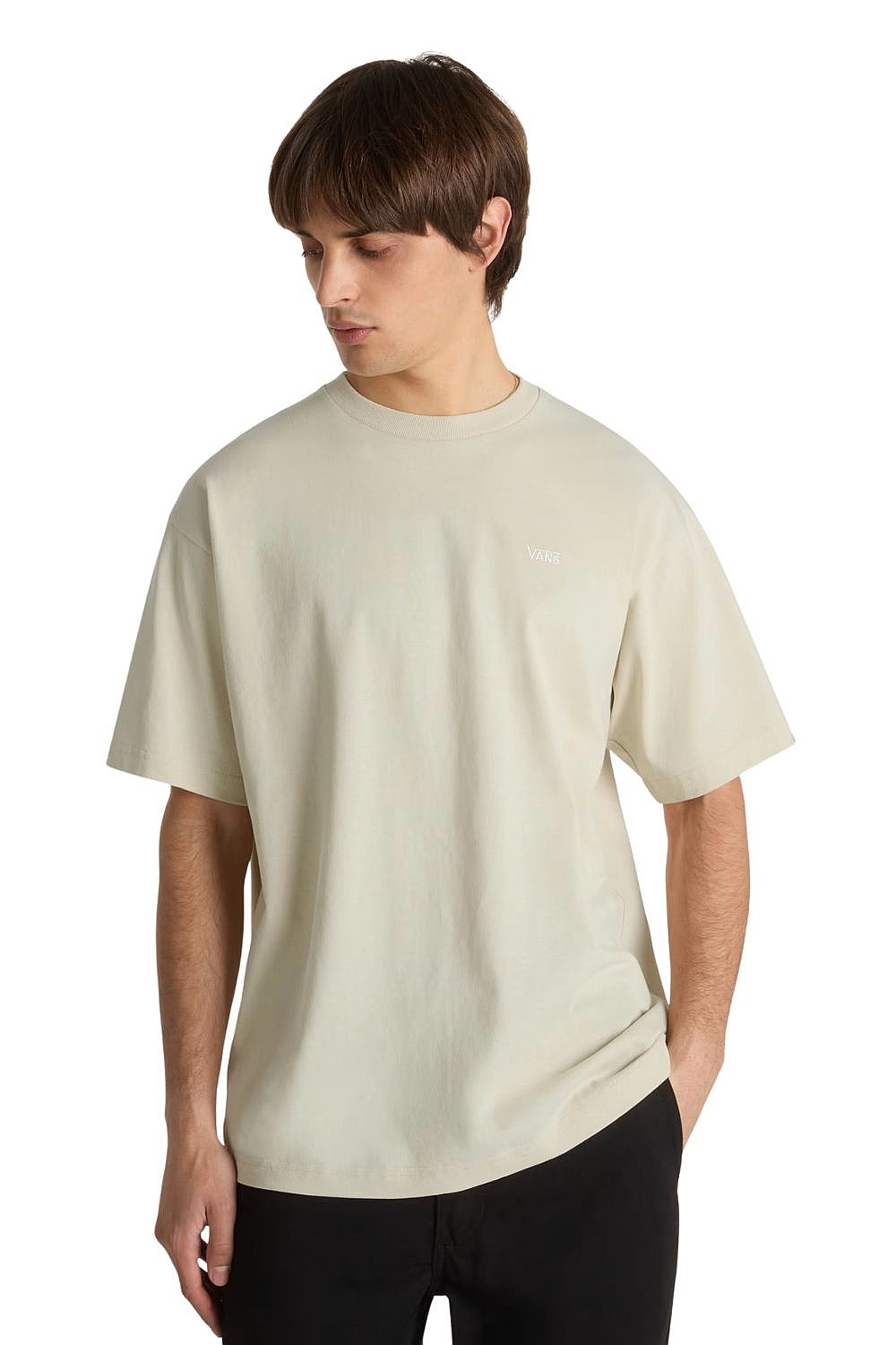 tričko Vans Left Chest II Loose - Oatmeal - men´s