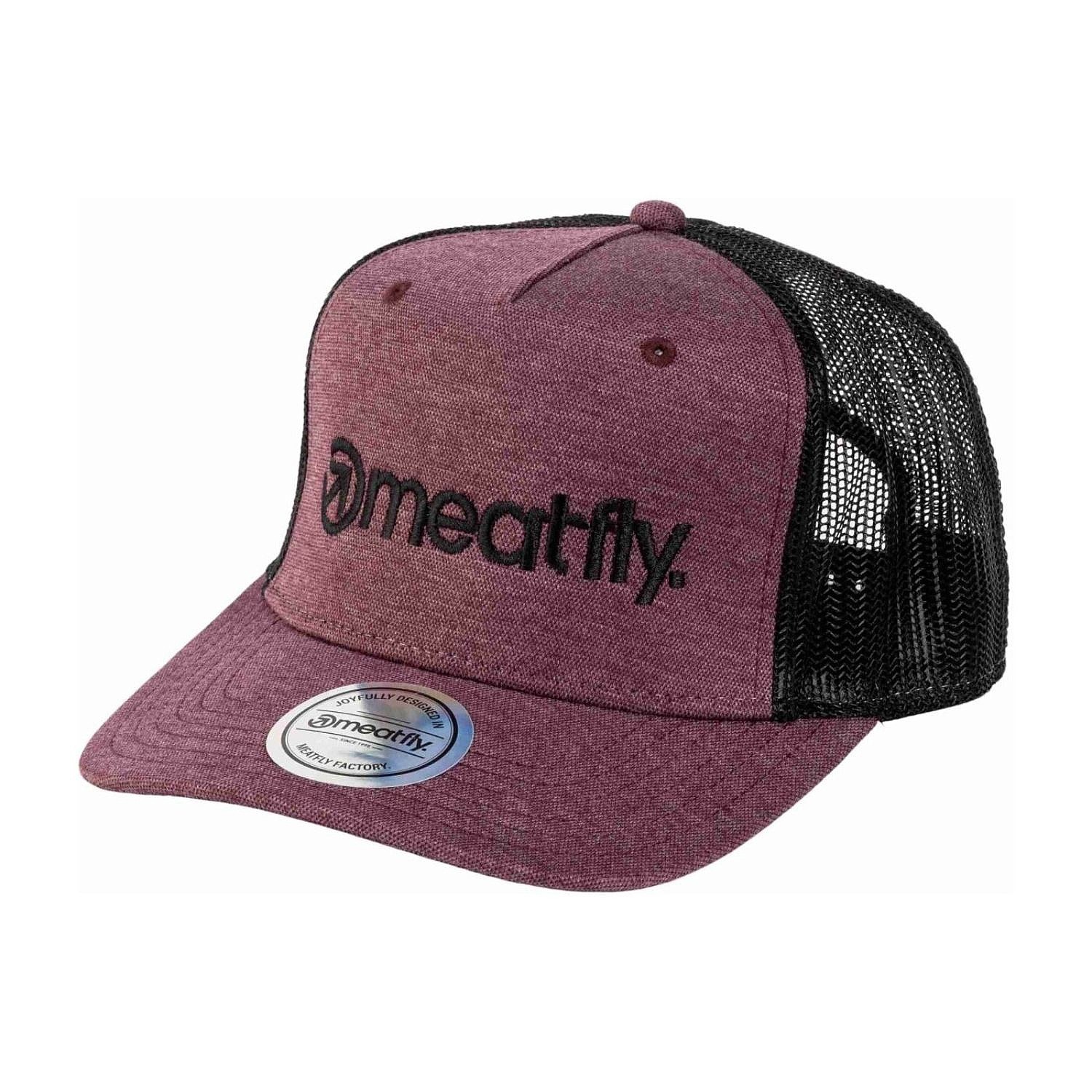 casquette Meatfly Horton Trucker - Wine Red/Black Logo