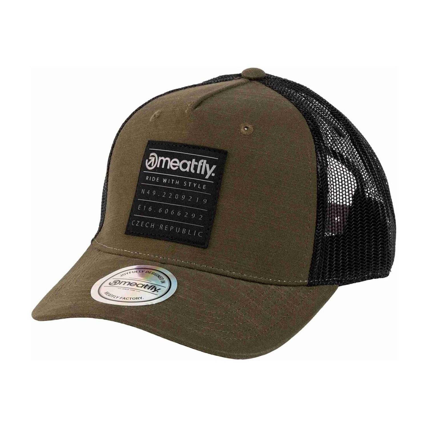 czapka z daszkiem Meatfly Hawkye Trucker - Army Square