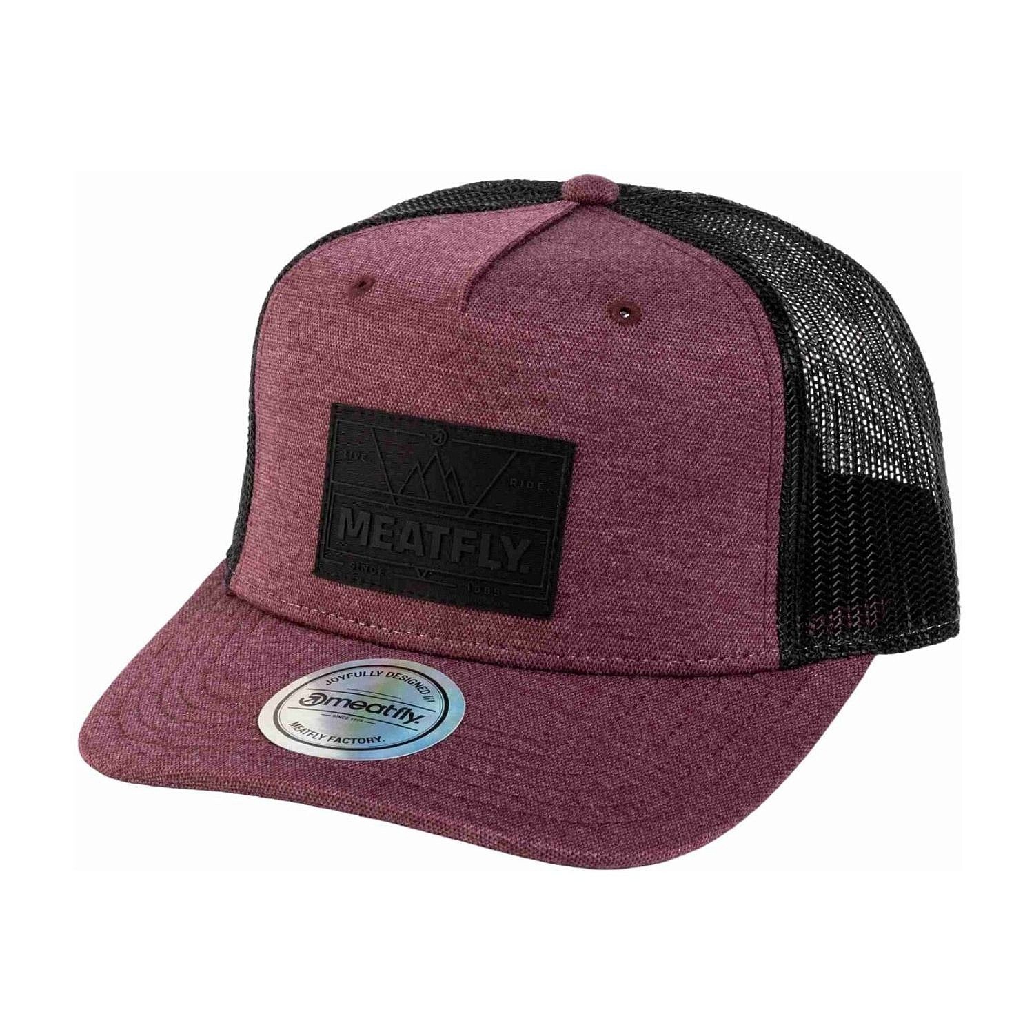šiltovka Meatfly Corey Trucker - Wine Red Live Meatfly