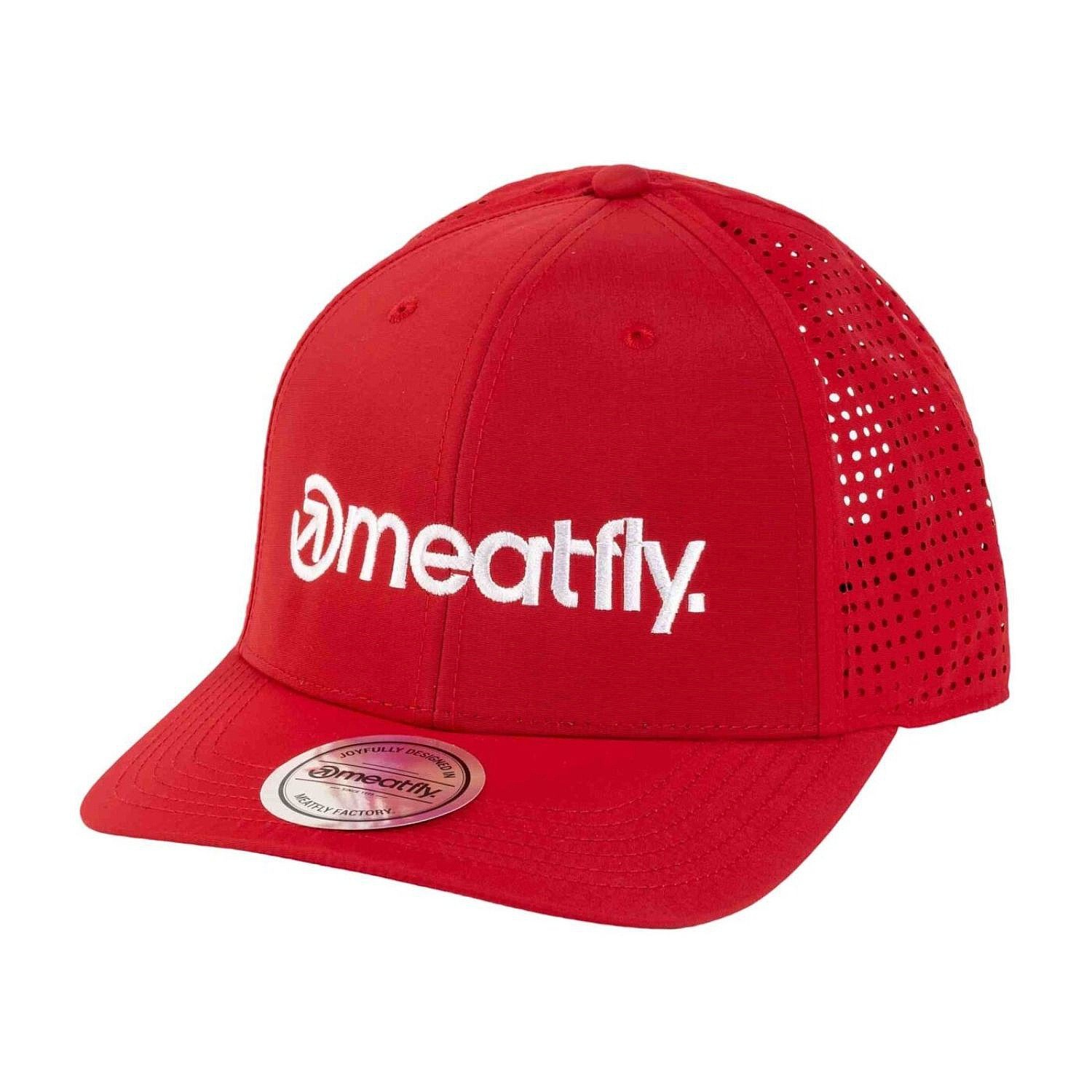 kšiltovka Meatfly Nollie Perfor - Red/White Logo