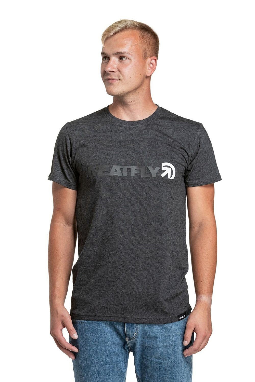 tričko Meatfly Logex - Charcoal Heather - men´s