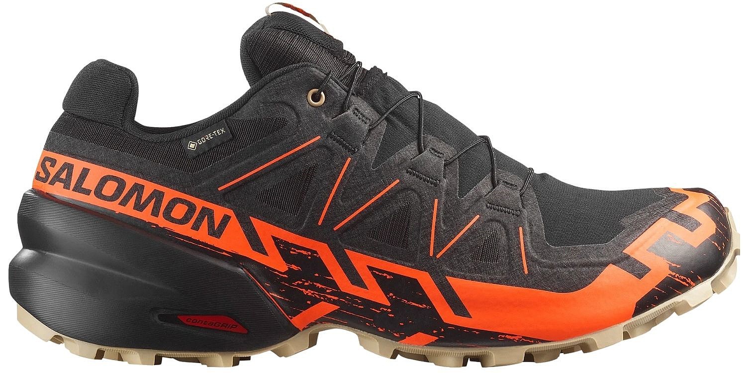 chaussures Salomon Speedcross 6 GTX - Black/Shocking Orange/White Pepper - men´s