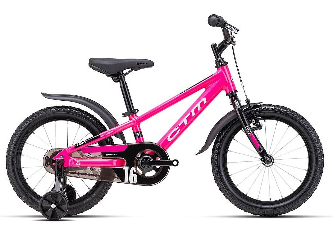 roată CTM Foxy 16" - Pink/Black - kid´s