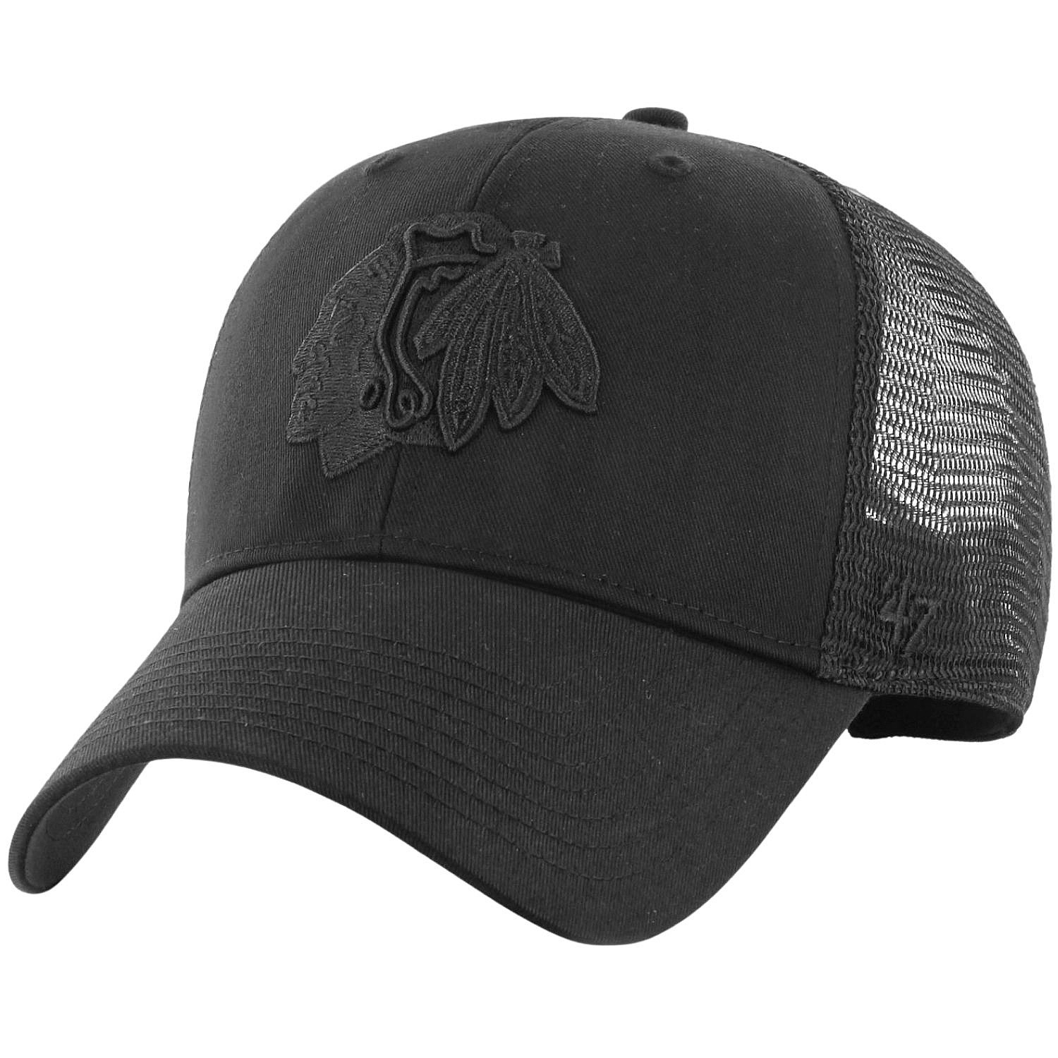 šiltovka 47 Brand NHL Chicago Blackhawks Branson '47 MVP Trucker - Black/Black