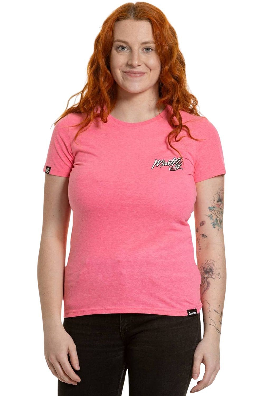 tričko Meatfly Shori - Neon Pink