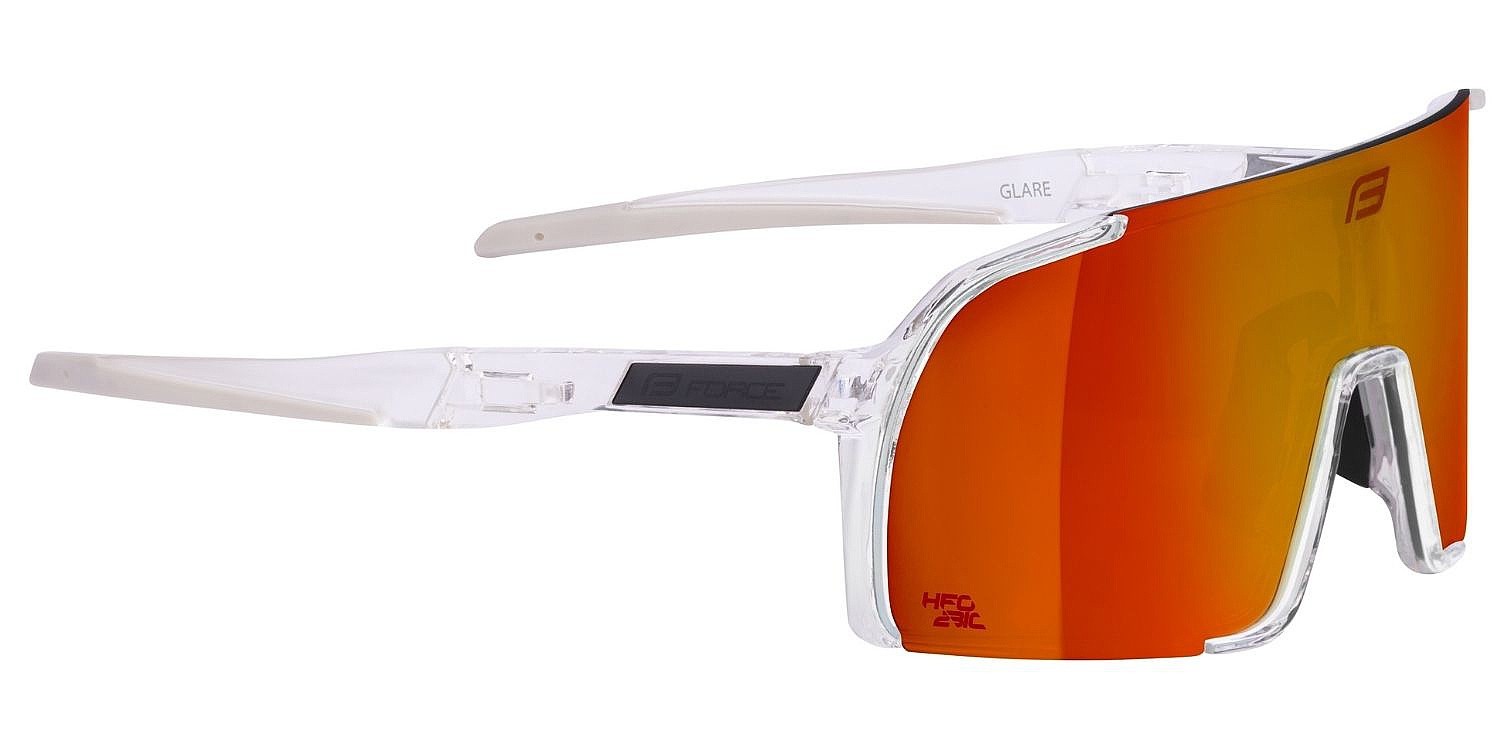 des lunettes FORCE Glare - Transparent/Red