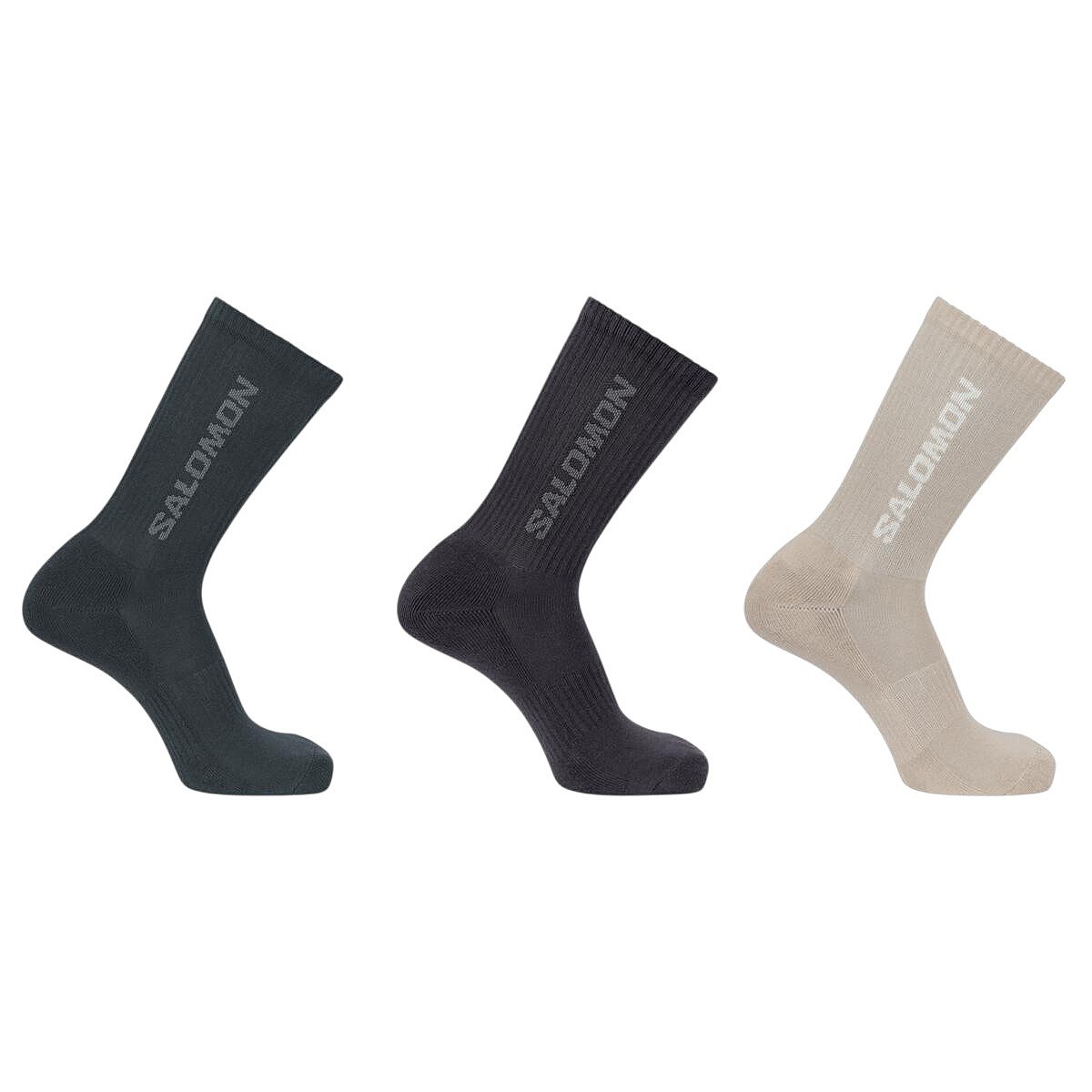 chaussettes Salomon Everyday Crew 3 Pack - Etherea/Nine Iron/North Atlantic