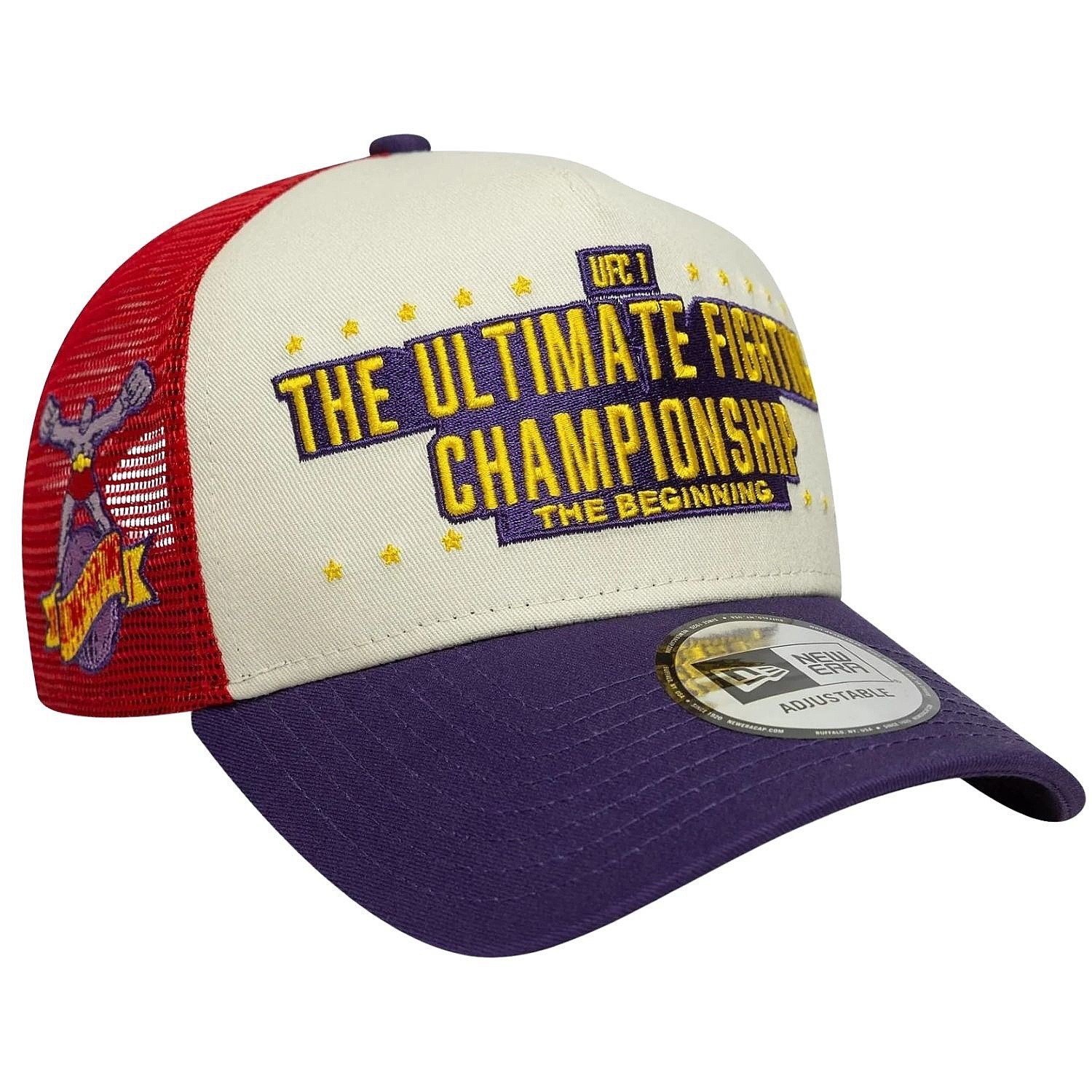 kšiltovka New Era 9FO AF Ultiman Trucker UFC Ultimate Fighting - Light Cream/Purple/Red
