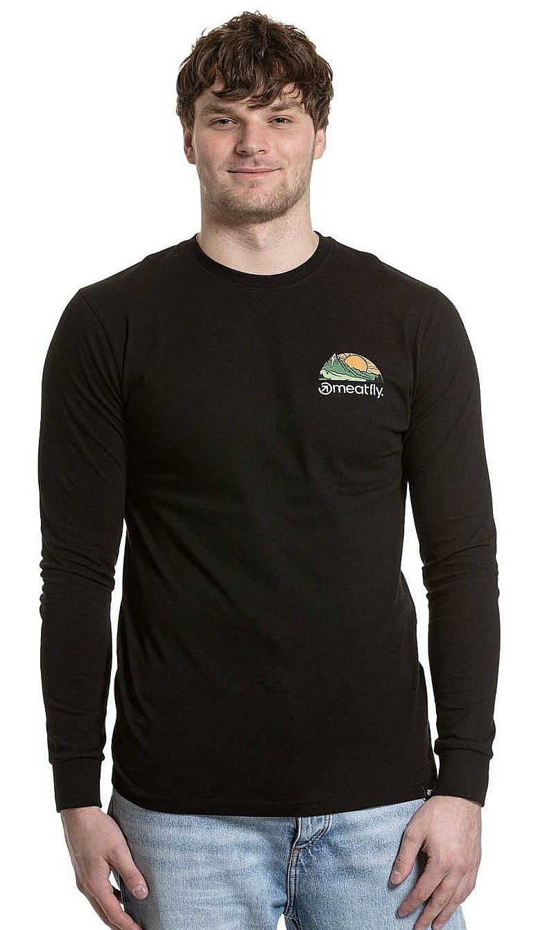 T-shirt Meatfly Julien LS - Mountains Black