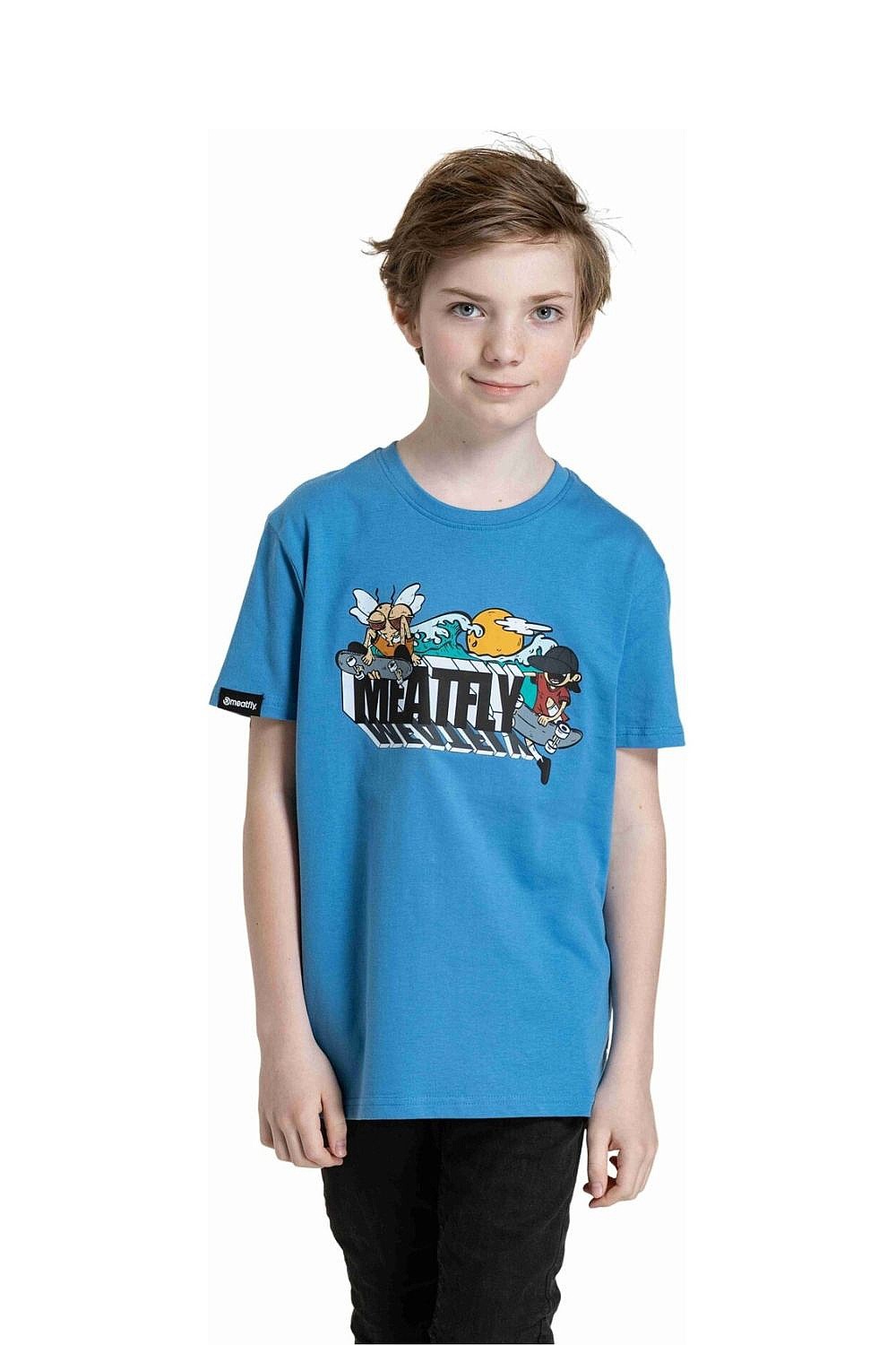 tričko Meatfly Skejters - Blue - unisex junior