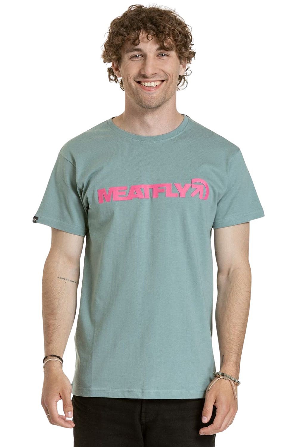 T-shirt Meatfly Logex - Dusty Mint
