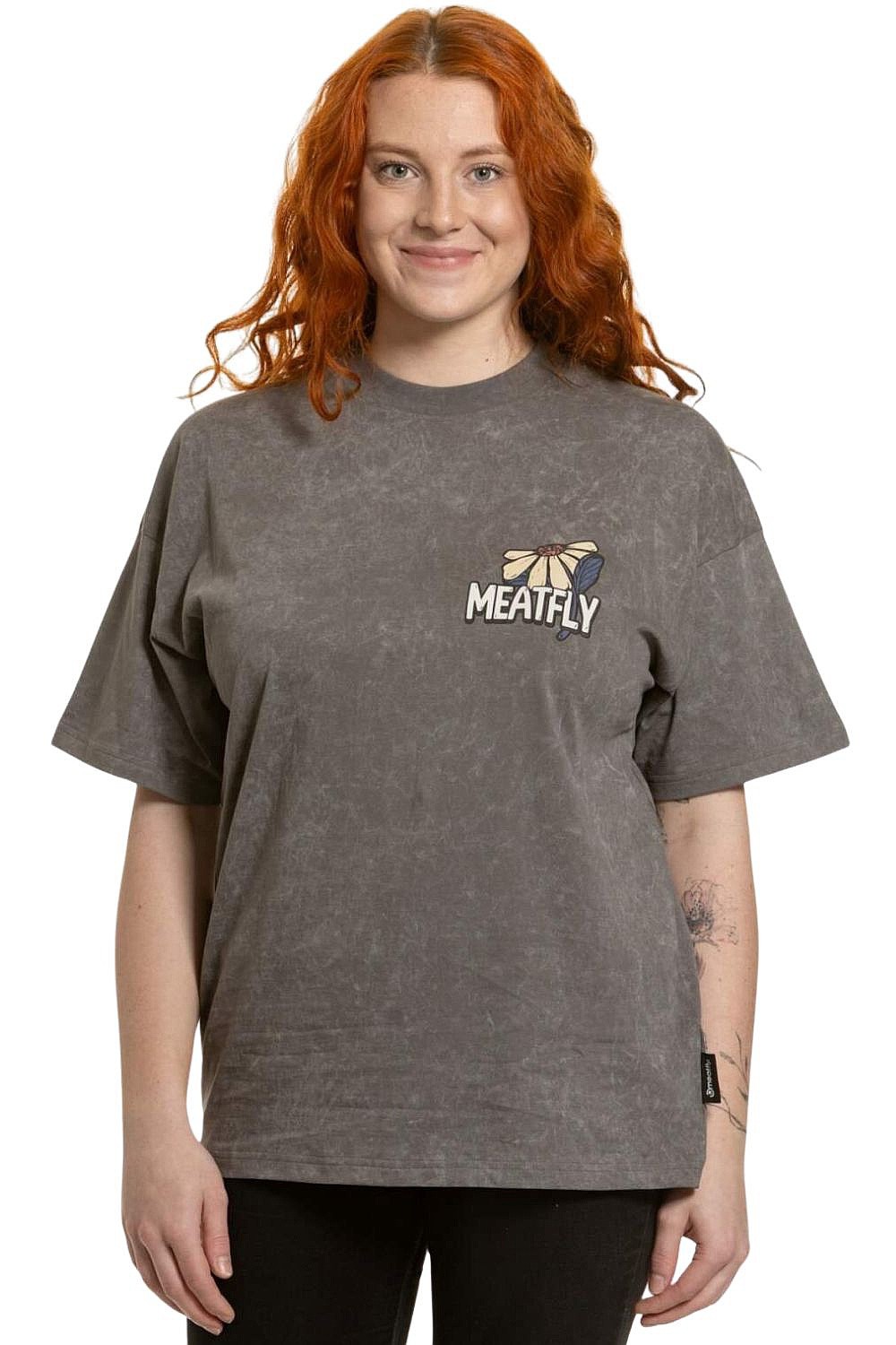 T-shirt Meatfly Vexey - Pewter Flowers - women´s