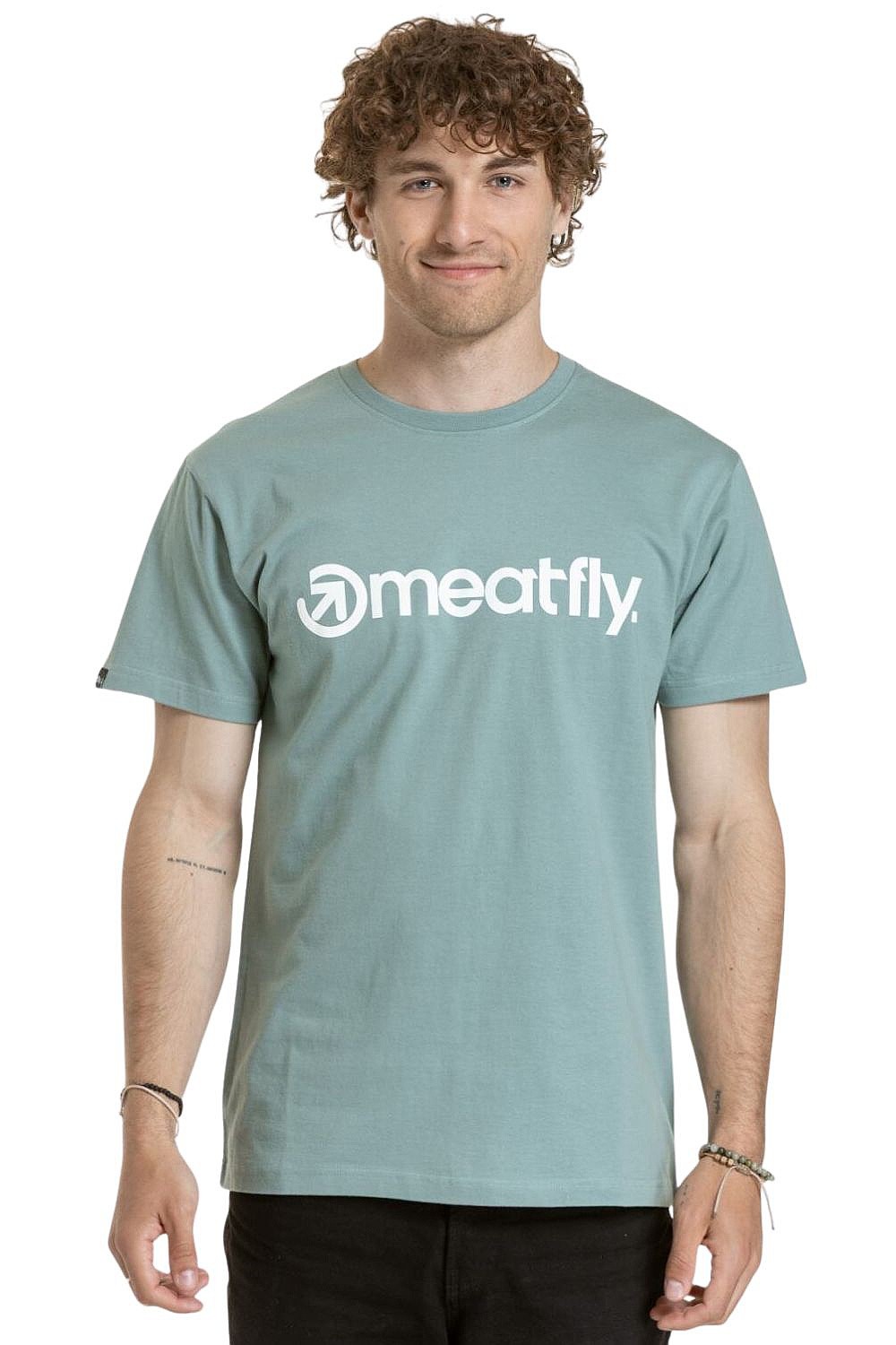 tričko Meatfly MF Logo - Dusty Mint - men´s