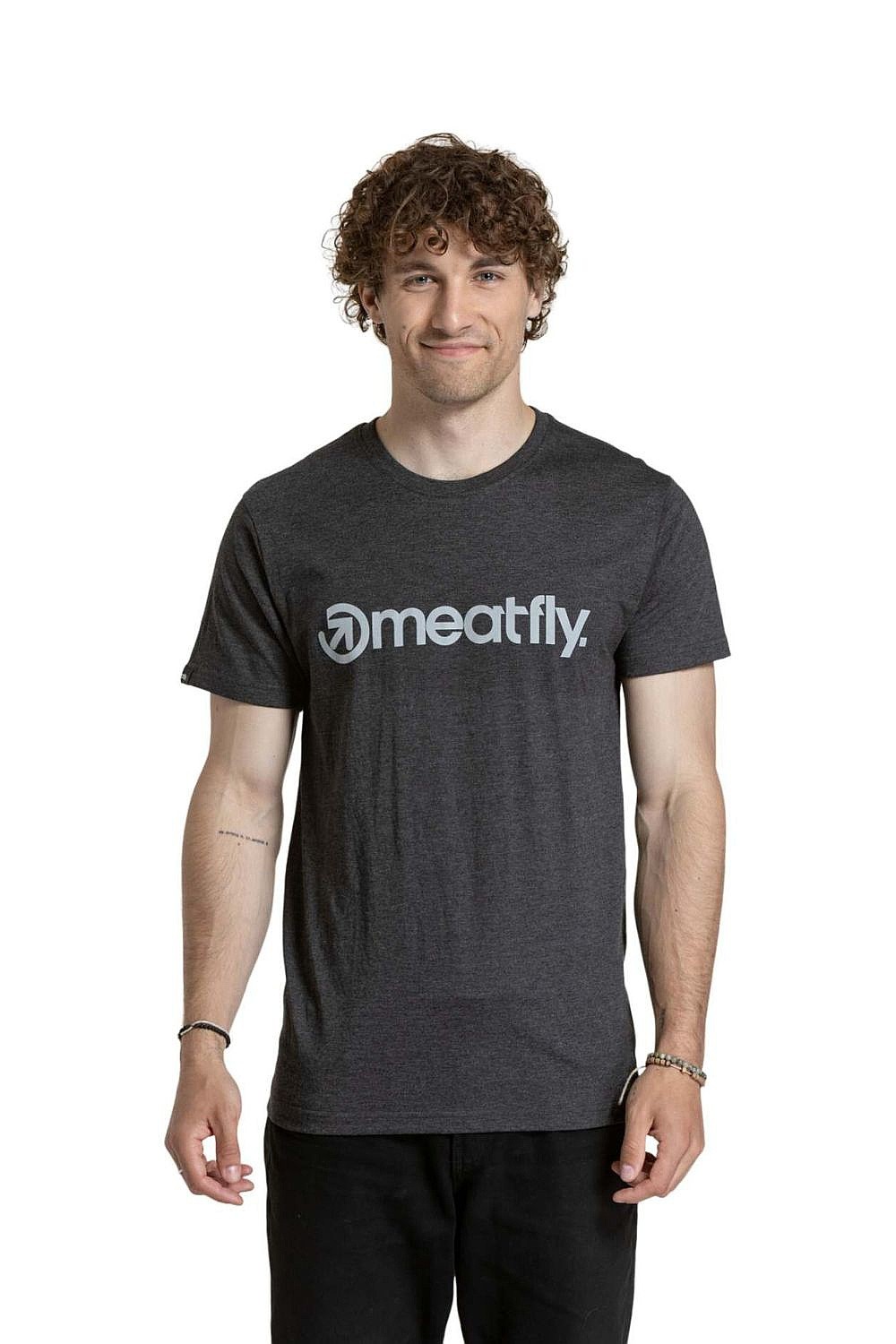 T-shirt Meatfly Logo - Charcoal Heather