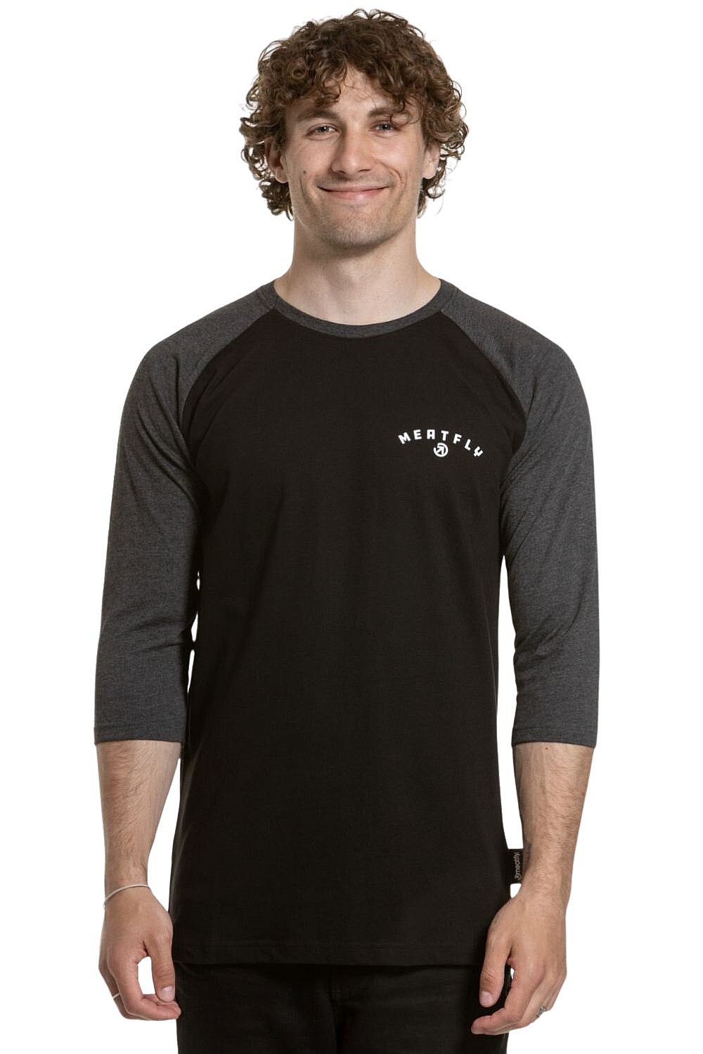 tričko Meatfly Kennedy Raglan - Black