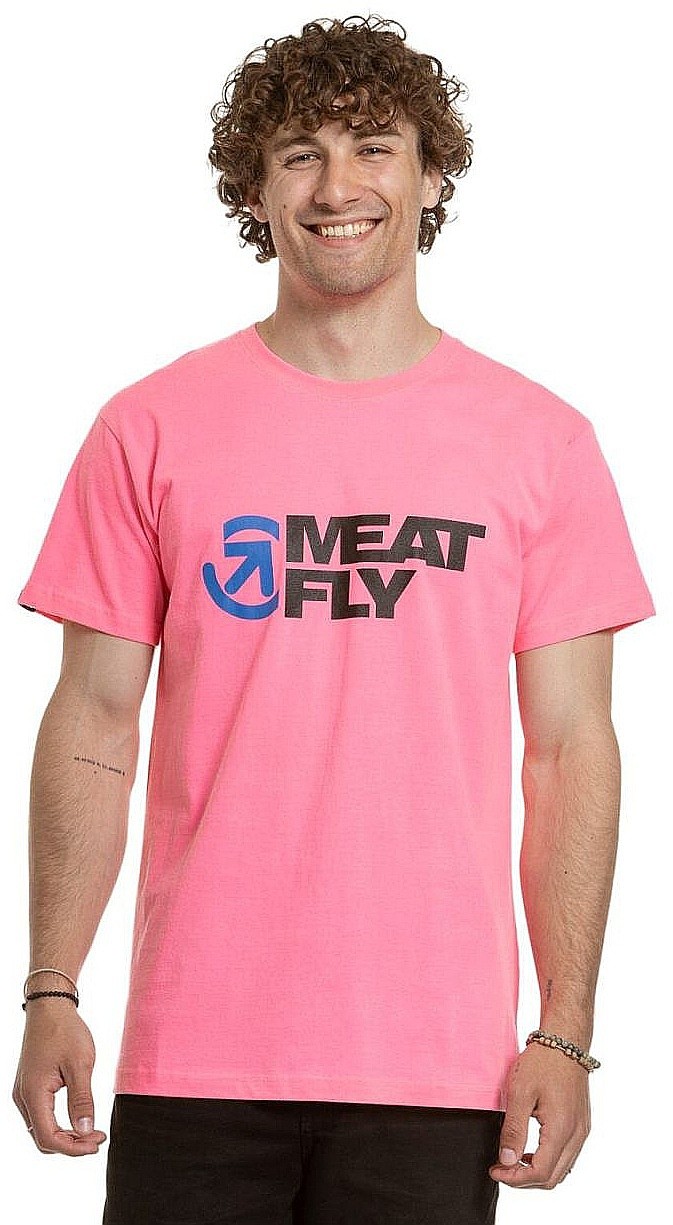 tričko Meatfly Revital - Neon Pink