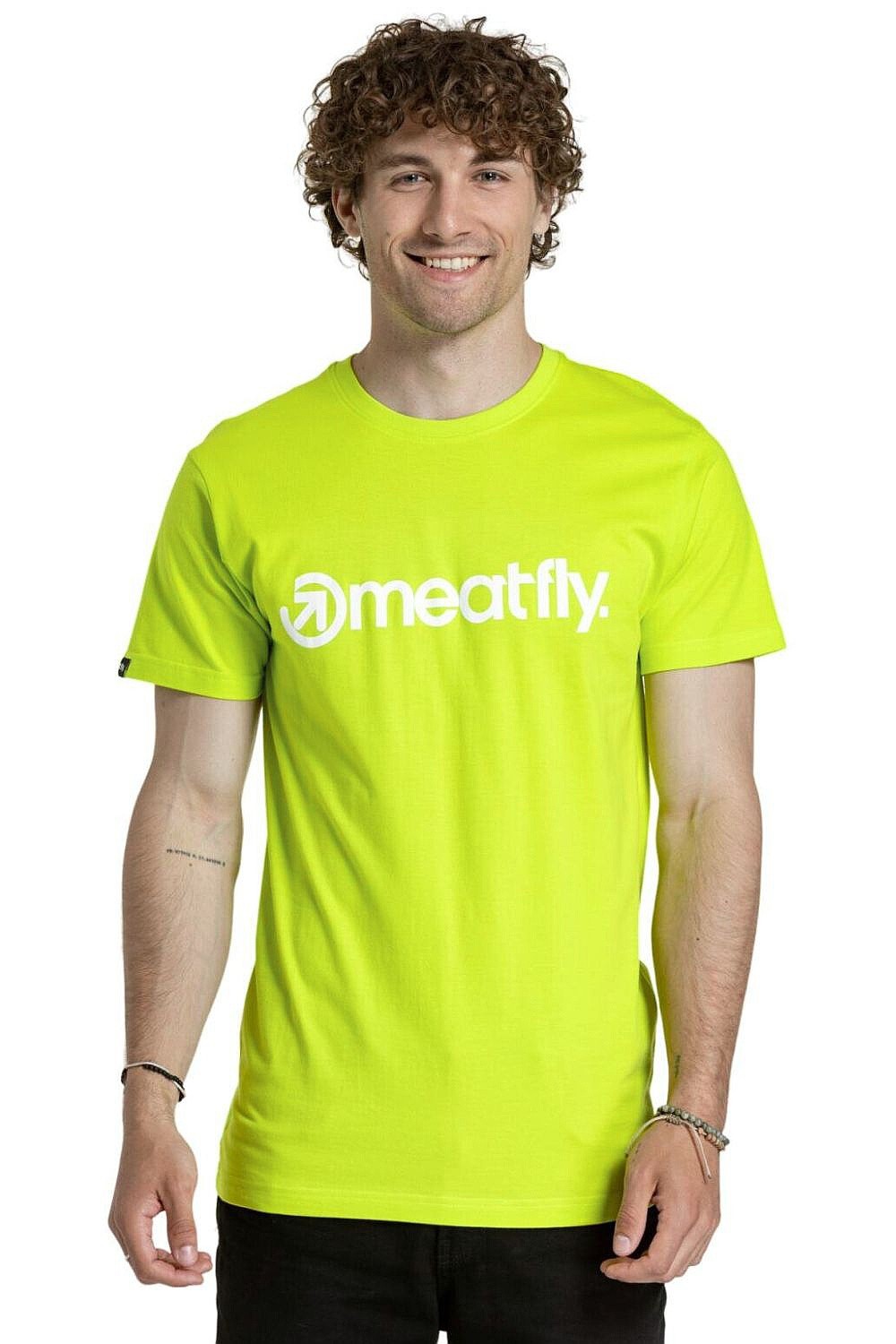 T-shirt Meatfly MF Logo - Safety Yellow - men´s