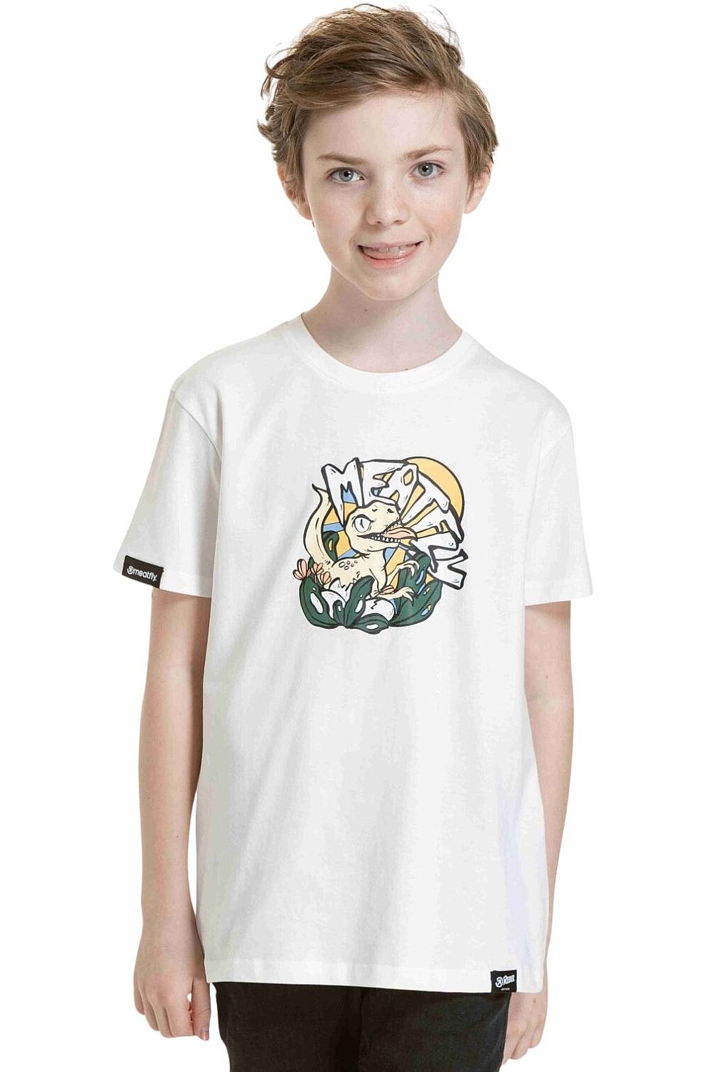tričko Meatfly Dino - White - unisex junior