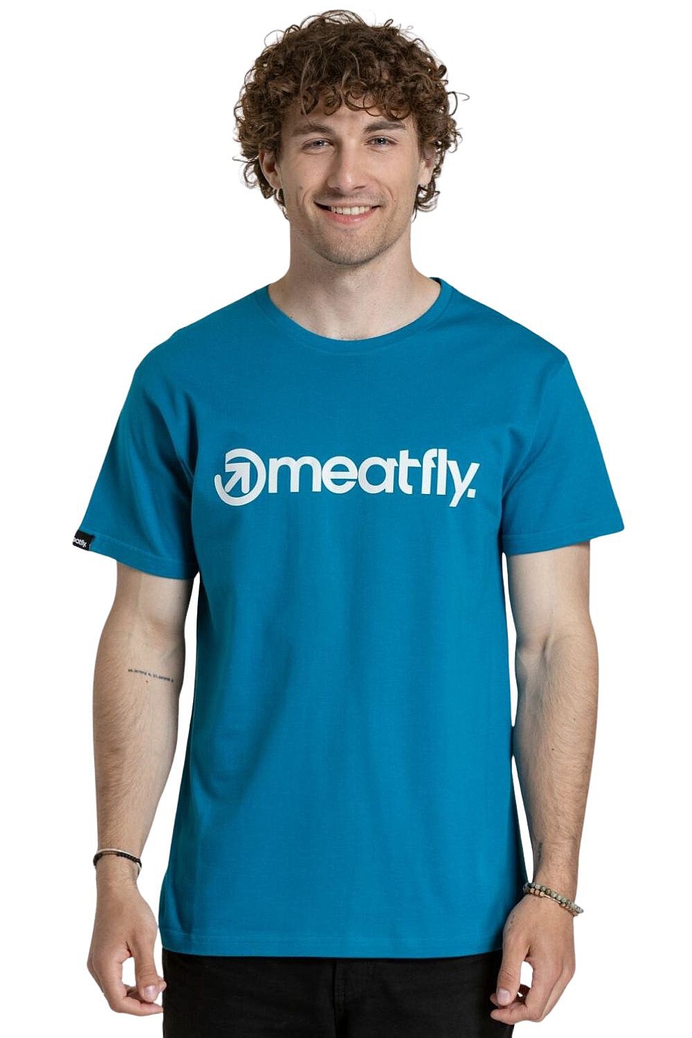 tričko Meatfly MF Logo - Funky Blue - men´s