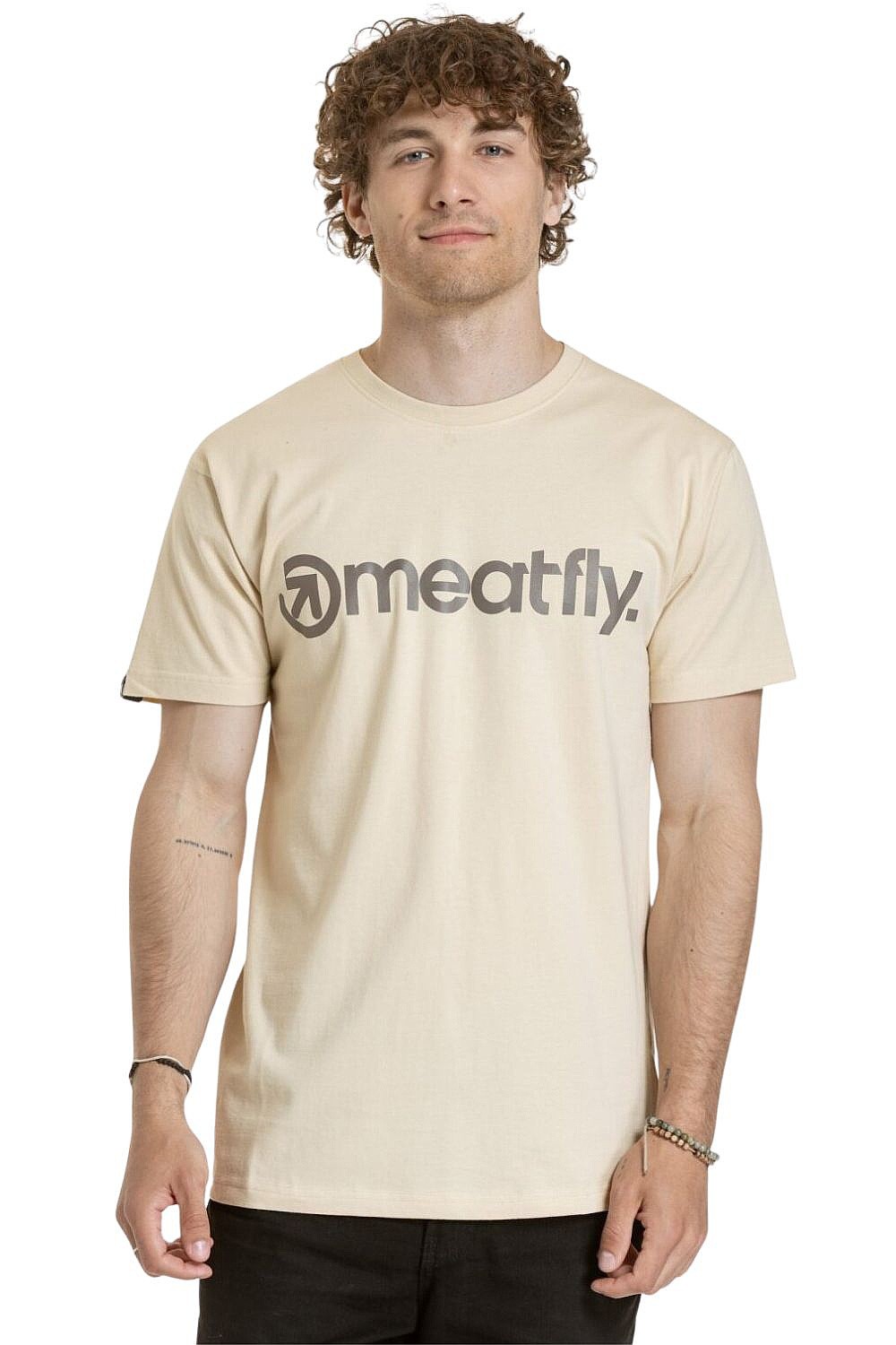 tričko Meatfly MF Logo - Sand - men´s