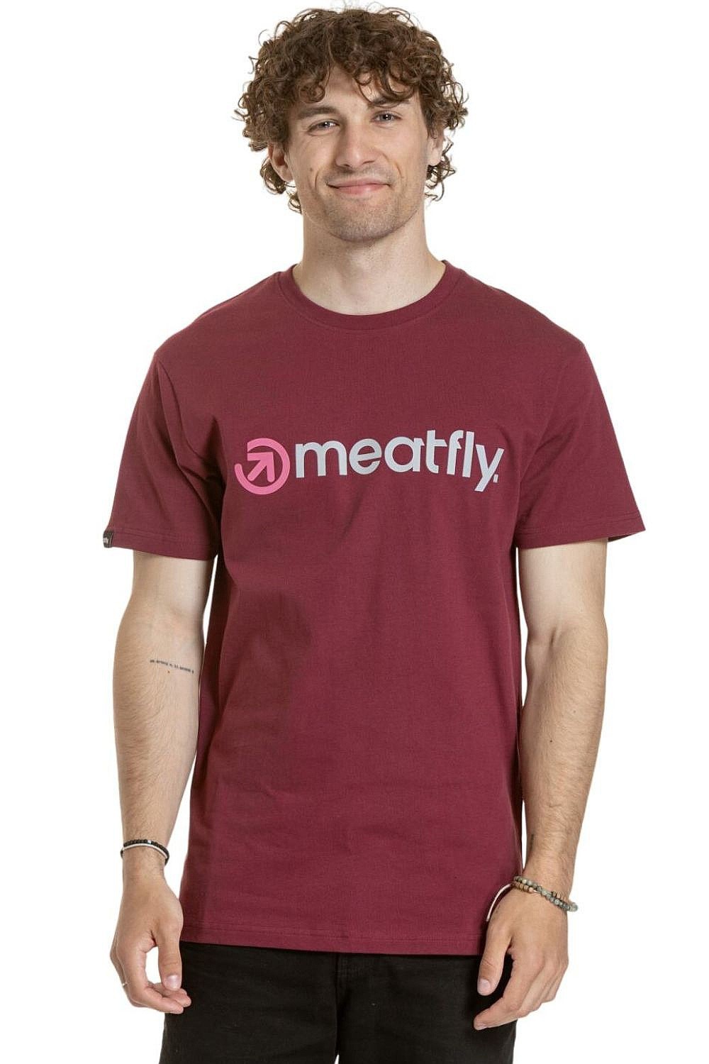 T-shirt Meatfly Joe - Dark Wine - men´s