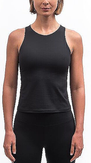 maillot de corps Sensor Infinity Eco Crop Top - True Black - women´s