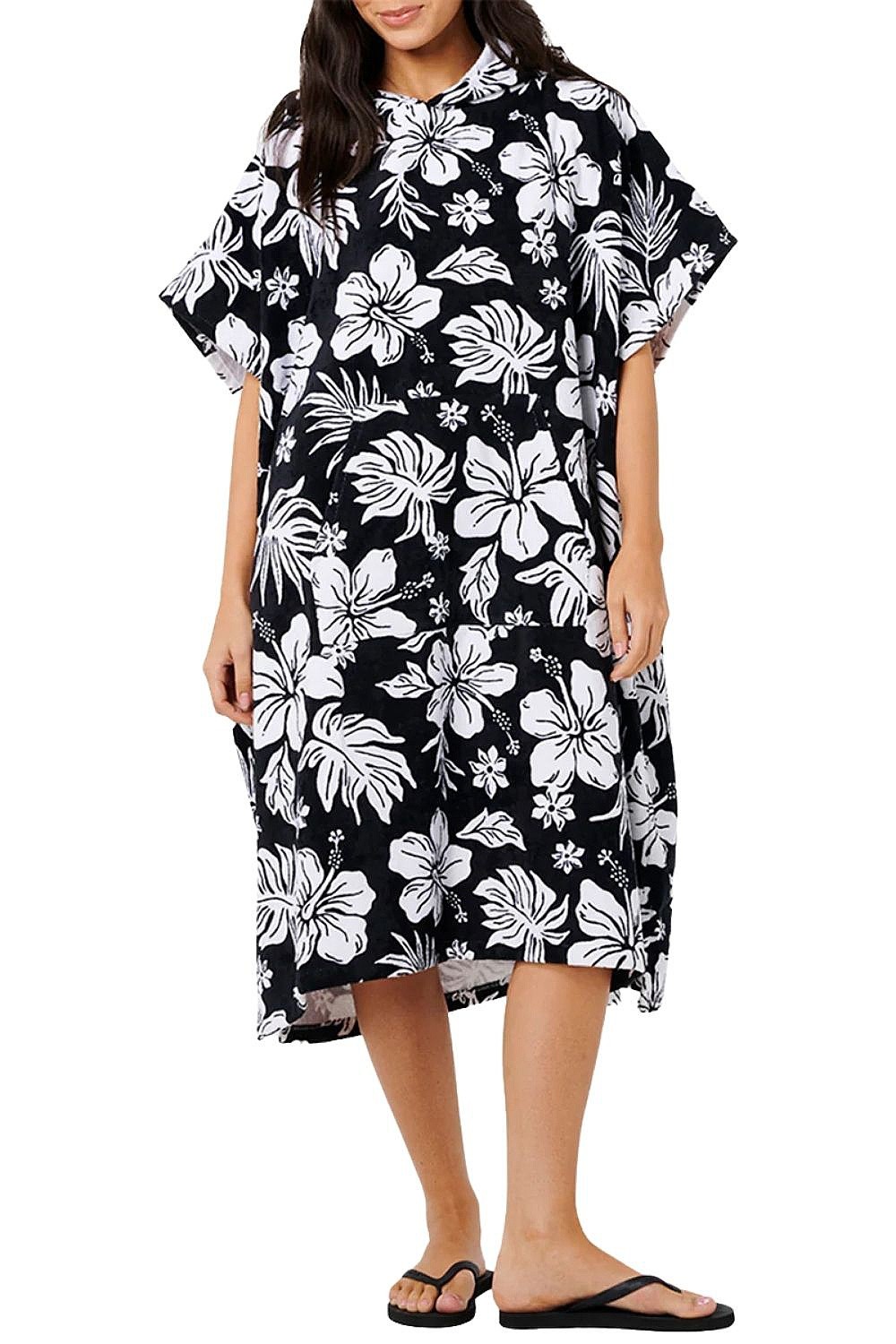 ręcznik kąpielowy Rip Curl Mixed Hooded Towel - Black/White