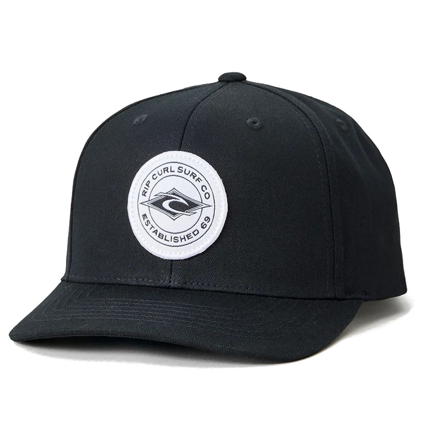boné de basquete Rip Curl Stapler Snapback - Black - men´s