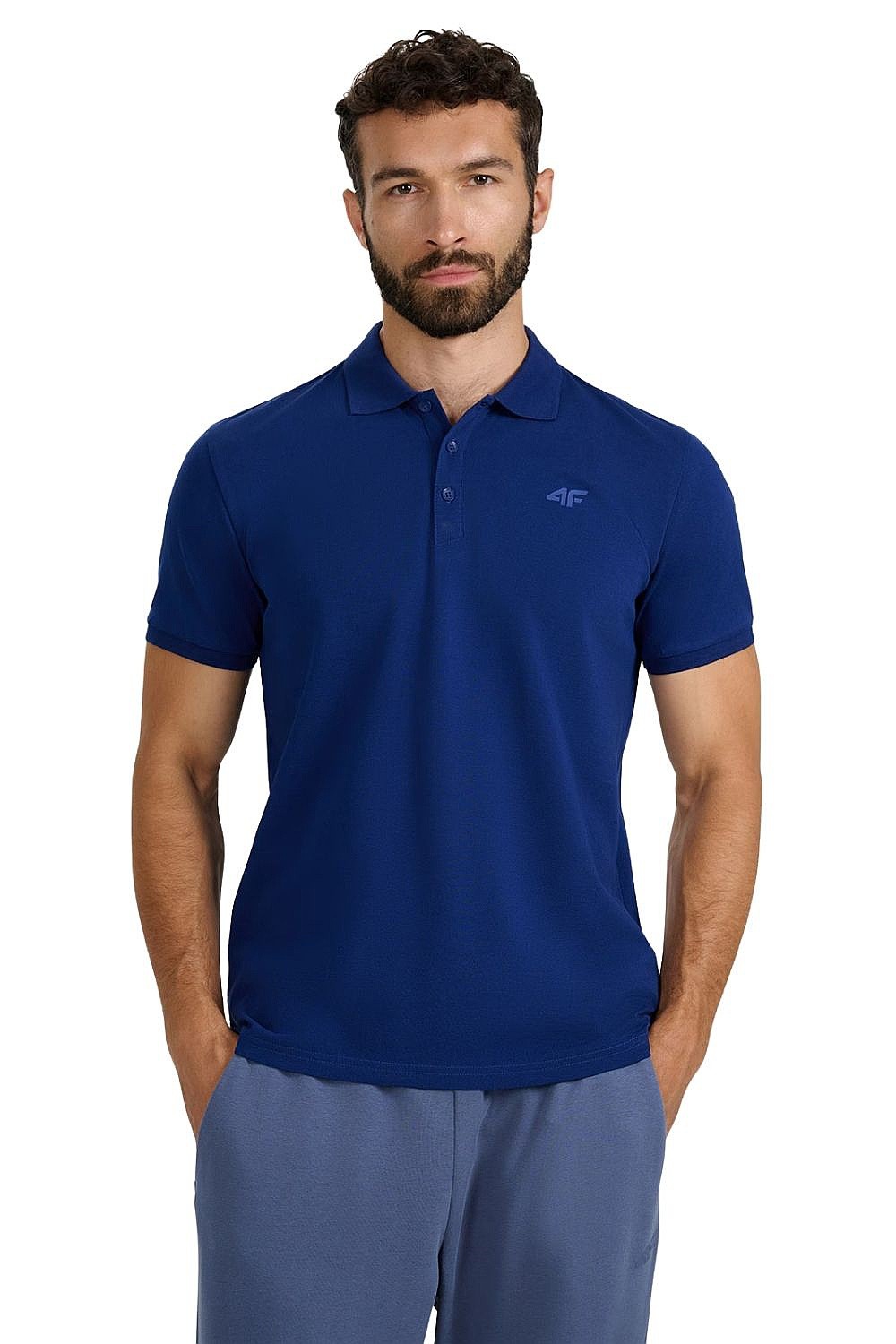 T-shirt 4F 4FWMM00TPTSM366 Polo - 031S/Navy