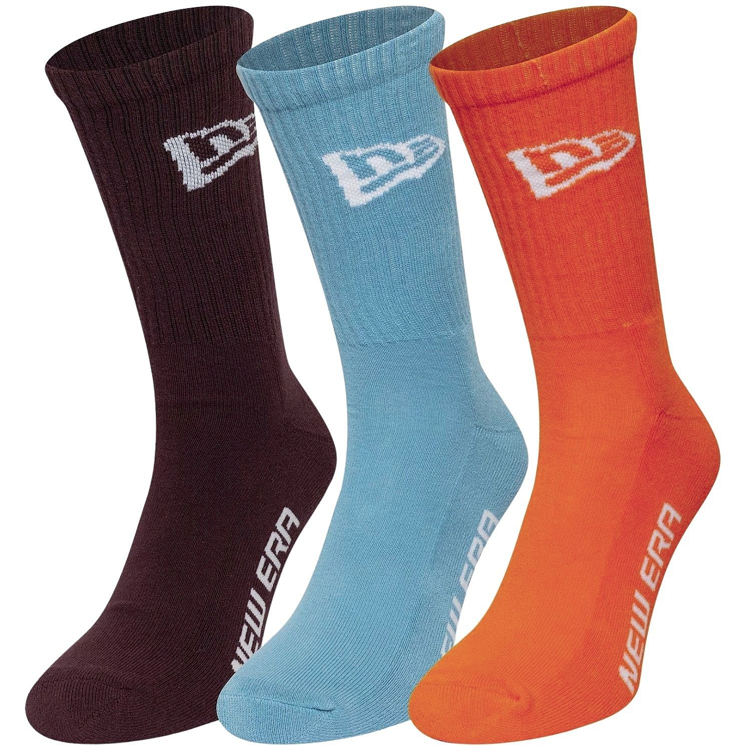 ponožky New Era Flag Crew 3 Pack - Frosted Burgundy/Clemson Orange/Blue Foam