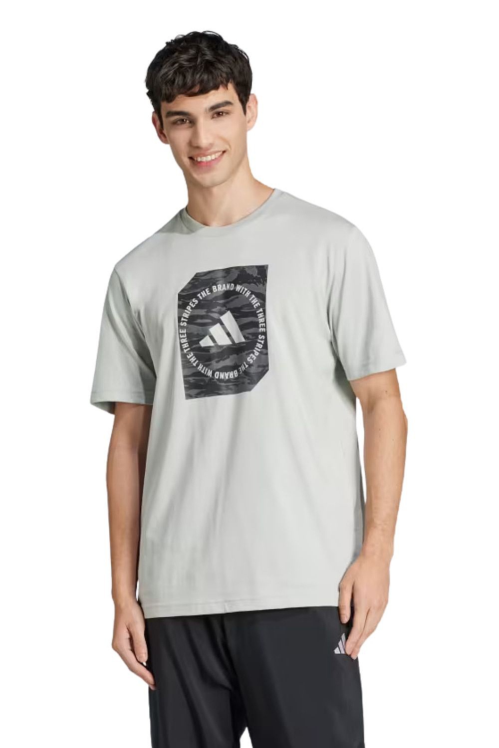T-shirt adidas Performance C Camo Box - Wonder Silver - men´s