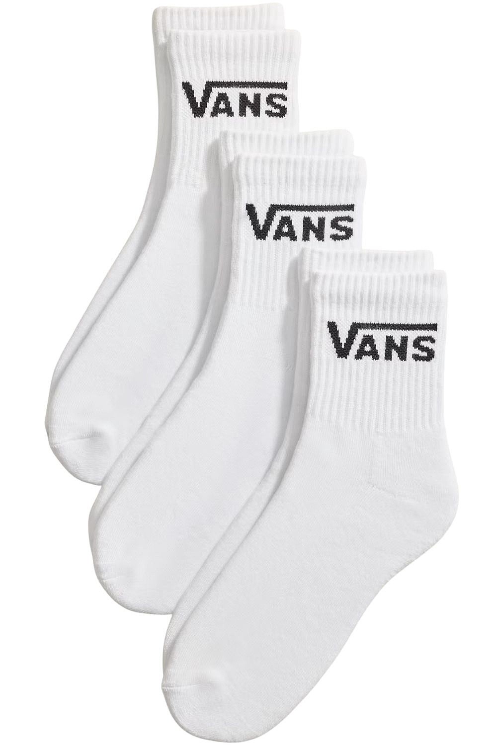 sockor Vans Classic Half Crew 3 Pack - White