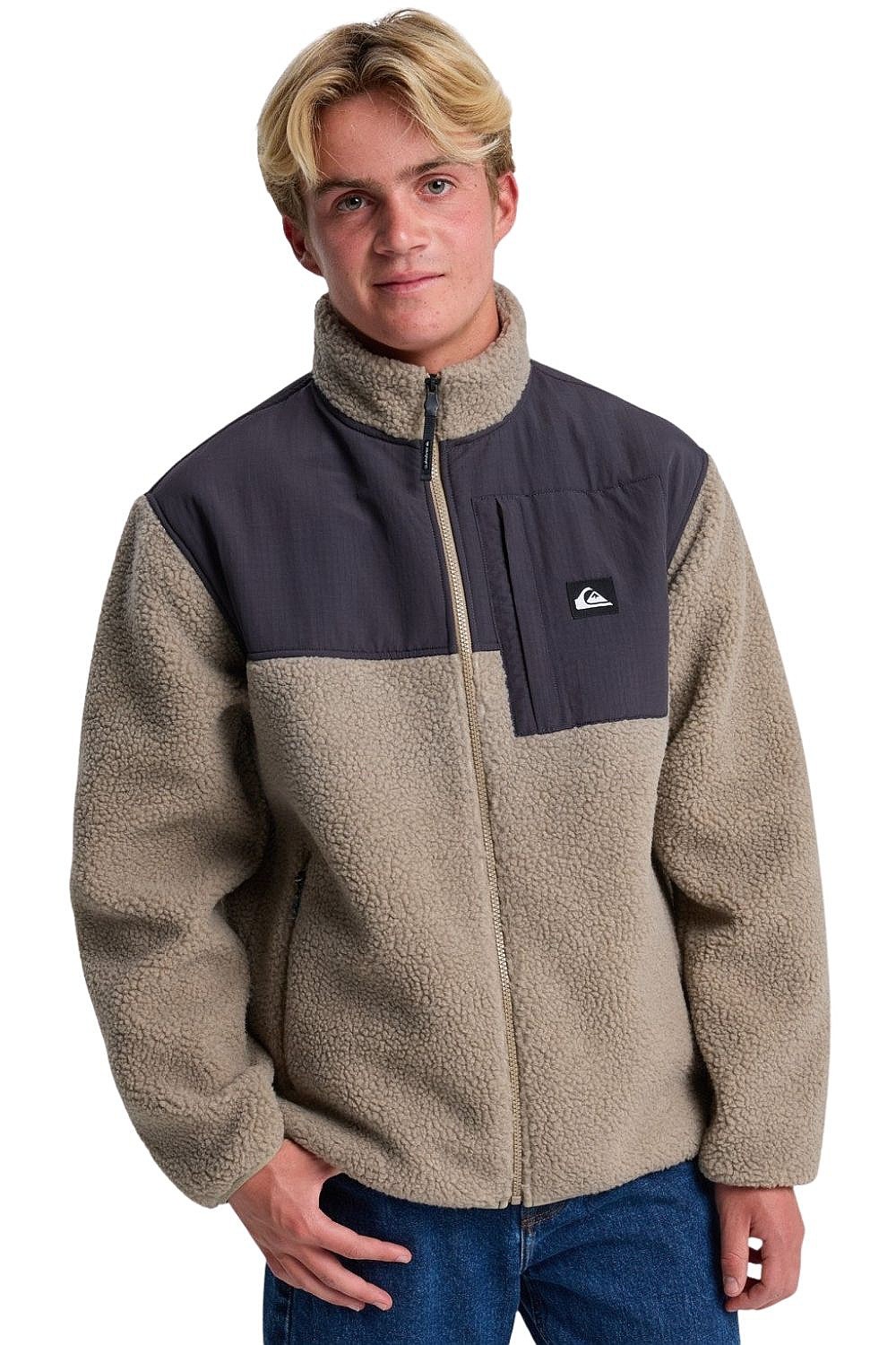 mikina Quiksilver Shallow Water Zip - TZC0/Fallen Rock - men´s